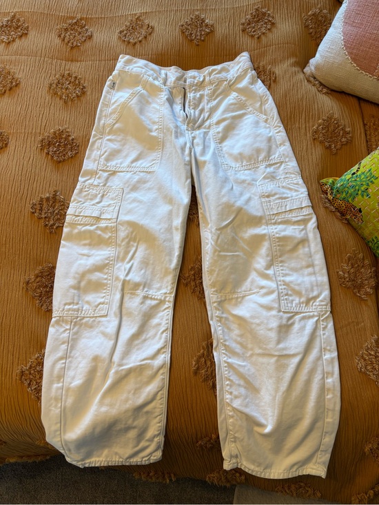 Citizens Of Humanity Pants - Citizens Of Humanity White Marcelle Barrel Cargo Pants
